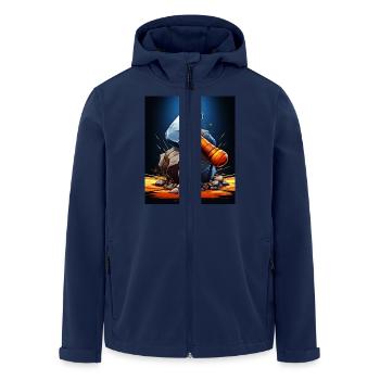 VATHOR HAMMER - Recycelte Männer Softshell-Jacke von Stanley/Stella - Navy - Vorne - AI Model Male 185 light (185cm)