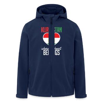 Kurdistan Là où mon cœur appartient Kurdes Kurdes - Veste softshell homme en polyester recyclé Stanley/Stella - marine - Devant - AI Model Male 185 light (185cm)