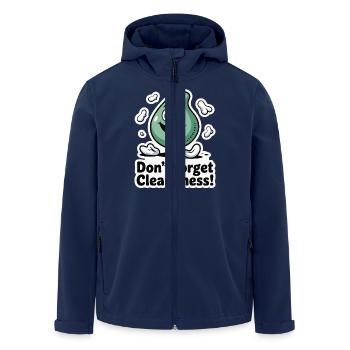 BOOGERS, VERGESSEN SIE NICHT DIE SAUBERKEIT - Recycelte Männer Softshell-Jacke von Stanley/Stella - Navy - Vorne - AI Model Male 185 light (185cm)