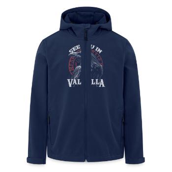 Valknut Viking Wir sehen uns in Walhalla See You - Men’s Recycled Softshell Jacket by Stanley/Stella - navy - Front - AI Model Male 185 light (185cm)