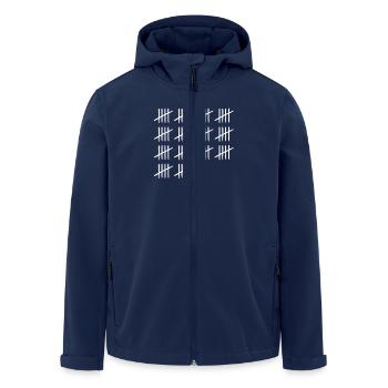 Zählmarken 70 Jahre 70. Geburtstag - Recycelte Männer Softshell-Jacke von Stanley/Stella - Navy - Vorne - AI Model Male 185 light (185cm)