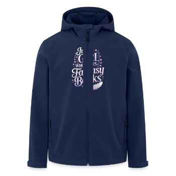 Just a girl who loves fantasy books - Recycelte Männer Softshell-Jacke von Stanley/Stella - Navy - Vorne - AI Model Male 185 light (185cm)
