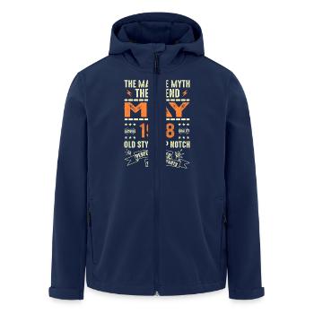 Anniversaire Mai 1978 - Mai 1978 - Veste softshell homme en polyester recyclé Stanley/Stella - marine - Devant - AI Model Male 185 light (185cm)
