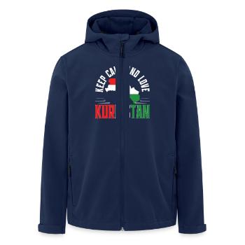 Les Kurdes gardent leur calme et aiment le Kurdistan - Veste softshell homme en polyester recyclé Stanley/Stella - marine - Devant - AI Model Male 185 light (185cm)