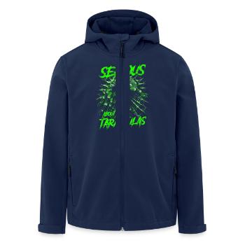 Serious About Tarantulas Pet Spider Owner - Men’s Recycled Softshell Jacket by Stanley/Stella - navy - Front - AI Model Male 185 light (185cm)