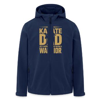 Karate Dad - Raising a Warrior - Recycelte Männer Softshell-Jacke von Stanley/Stella - Navy - Vorne - AI Model Male 185 light (185cm)