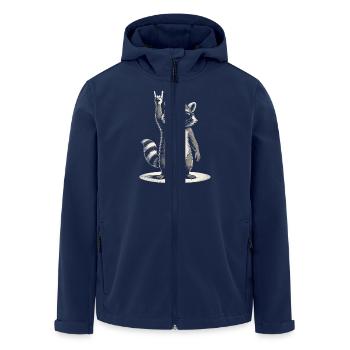 Rock Musique Drôle de raton laveur avec des lunettes de soleil - Veste softshell homme en polyester recyclé Stanley/Stella - marine - Devant - AI Model Male 185 light (185cm)