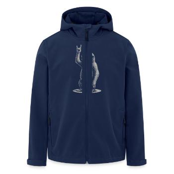 Musique Rock Drôle Paresseux avec Lunettes de soleil - Veste softshell homme en polyester recyclé Stanley/Stella - marine - Devant - AI Model Male 185 light (185cm)