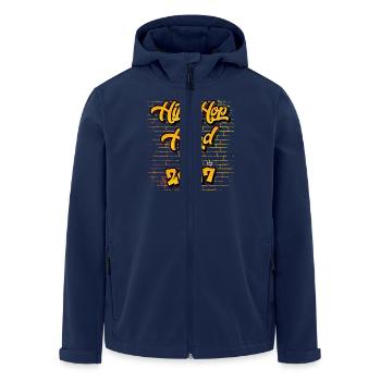 Hip-Hop Head seit 2007 - 18 Jahre Rap-Energie - Recycelte Männer Softshell-Jacke von Stanley/Stella - Navy - Vorne - AI Model Male 185 light (185cm)
