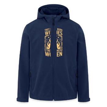 Ils n’ont pas brûlé la déclaration des sorcières - Veste softshell homme en polyester recyclé Stanley/Stella - marine - Devant - AI Model Male 185 light (185cm)