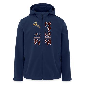 24-7-365 PAPA - Men’s Recycled Softshell Jacket by Stanley/Stella - navy - Front - AI Model Male 185 light (185cm)