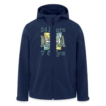 24 hours 7 days MAMA - Recycelte Männer Softshell-Jacke von Stanley/Stella - Navy - Vorne - AI Model Male 185 light (185cm)