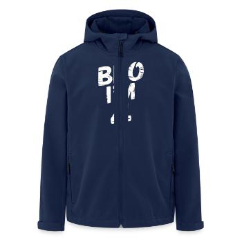 Bro, I'm 4 – Cool Birthday Design - Men’s Recycled Softshell Jacket by Stanley/Stella - navy - Front - AI Model Male 185 light (185cm)