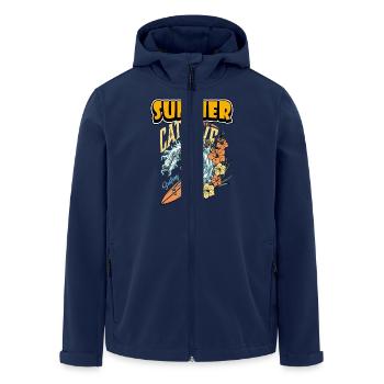 Summer Catch the Wave - Recycelte Männer Softshell-Jacke von Stanley/Stella - Navy - Vorne - AI Model Male 185 light (185cm)