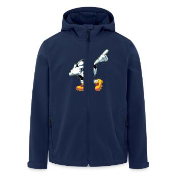 Dabbing Fußball Lustiger Fußball - Recycelte Männer Softshell-Jacke von Stanley/Stella - Navy - Vorne - AI Model Male 185 light (185cm)