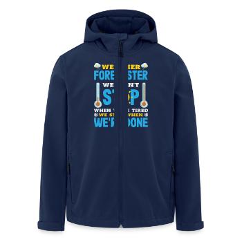Météorologie amusante Passionnés de météo - Veste softshell homme en polyester recyclé Stanley/Stella - marine - Devant - AI Model Male 185 light (185cm)
