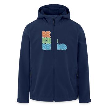Be Kind Rewind Retro Motif for Movie Fans - Men’s Recycled Softshell Jacket by Stanley/Stella - navy - Front - AI Model Male 185 light (185cm)