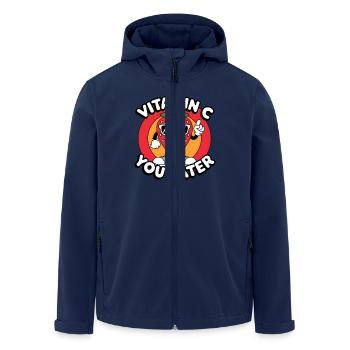 Vitamin C Fruit Funny Strawberry - Men’s Recycled Softshell Jacket by Stanley/Stella - navy - Front - AI Model Male 185 light (185cm)
