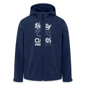 Météorologie amusante Passionnés de météo - Veste softshell homme en polyester recyclé Stanley/Stella - marine - Devant - AI Model Male 185 light (185cm)