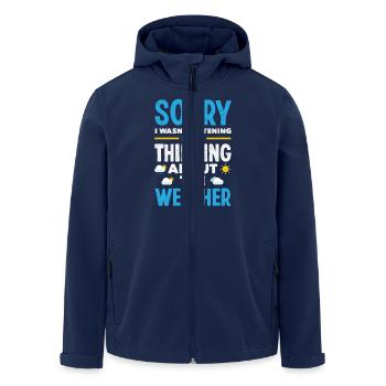 Météorologie amusante Passionnés de météo - Veste softshell homme en polyester recyclé Stanley/Stella - marine - Devant - AI Model Male 185 light (185cm)
