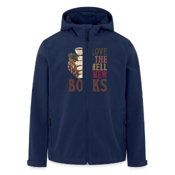 Reading Book Lovers Smell Of New Books - Men’s Recycled Softshell Jacket by Stanley/Stella - navy - Front - AI Model Male 185 light (185cm)