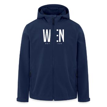 Wien Österreich - Recycelte Männer Softshell-Jacke von Stanley/Stella - Navy - Vorne - AI Model Male 185 light (185cm)