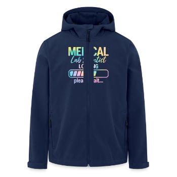 Lab Scientist Loading Tie Dye Lustig MLS Medical - Recycelte Männer Softshell-Jacke von Stanley/Stella - Navy - Vorne - AI Model Male 185 light (185cm)
