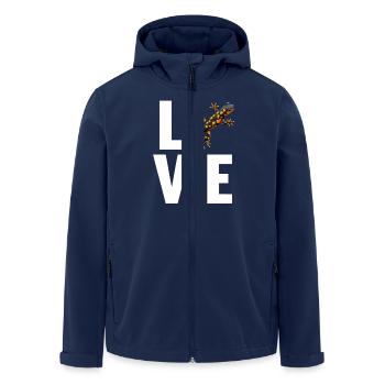 Salamandres Salamandres - Veste softshell homme en polyester recyclé Stanley/Stella - marine - Devant - AI Model Male 185 light (185cm)