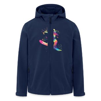 Snowboarder Snowboarding Snowboard - Recycelte Männer Softshell-Jacke von Stanley/Stella - Navy - Vorne - AI Model Male 185 light (185cm)