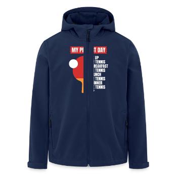 Table Tennis Design Table Tennis Fun - Men’s Recycled Softshell Jacket by Stanley/Stella - navy - Front - AI Model Male 185 light (185cm)
