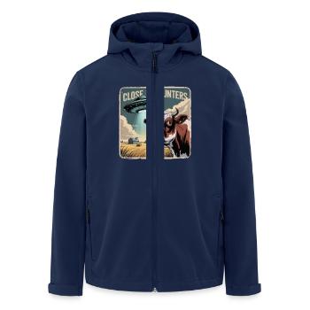 Extraterrestrial encounters on the farm - Men’s Recycled Softshell Jacket by Stanley/Stella - navy - Front - AI Model Male 185 light (185cm)