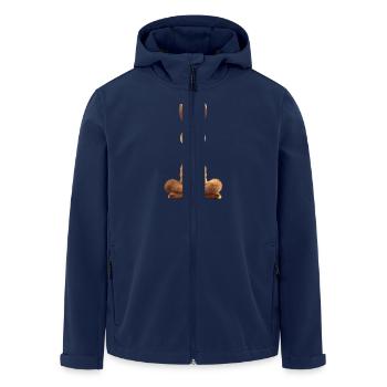 Meditating Lama for relaxation and relaxation - Men’s Recycled Softshell Jacket by Stanley/Stella - navy - Front - AI Model Male 185 light (185cm)