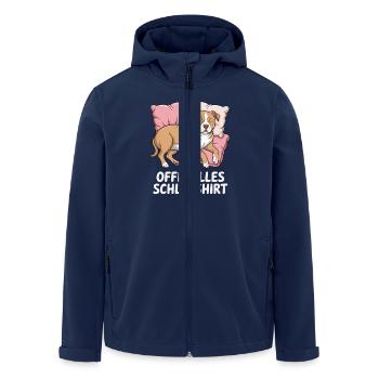 Offizielles Schlafshirt pitbull - Recycelte Männer Softshell-Jacke von Stanley/Stella - Navy - Vorne - AI Model Male 185 light (185cm)