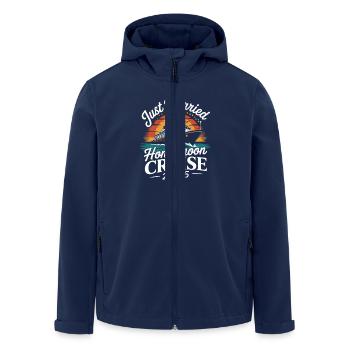 Just Married Honeymoon Cruise 2025 - Men’s Recycled Softshell Jacket by Stanley/Stella - navy - Front - AI Model Male 185 light (185cm)