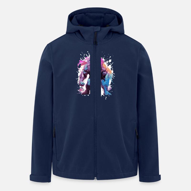 Muscles Lion - Veste softshell homme en polyester recyclé Stanley/Stella - marine
