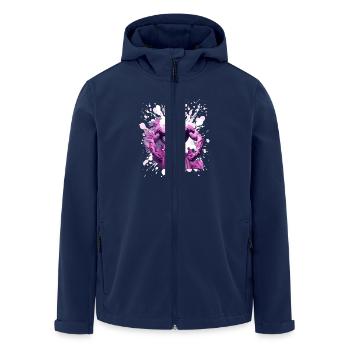 Gym de musculation - Veste softshell homme en polyester recyclé Stanley/Stella - marine - Devant - AI Model Male 185 light (185cm)