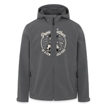 UN PÈRE FIER - Veste softshell homme en polyester recyclé Stanley/Stella - charbon - Devant - AI Model Male 185 light (185cm)
