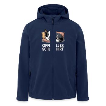Offizielles Schlafshirt Border Collie - Recycelte Männer Softshell-Jacke von Stanley/Stella - Navy - Vorne - AI Model Male 185 light (185cm)