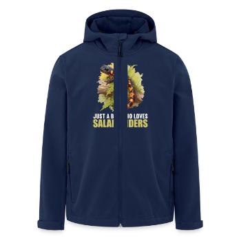 Salamandres Salamandres - Veste softshell homme en polyester recyclé Stanley/Stella - marine - Devant - AI Model Male 185 light (185cm)