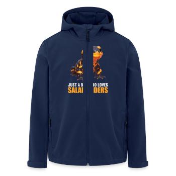 Salamandres Salamandres - Veste softshell homme en polyester recyclé Stanley/Stella - marine - Devant - AI Model Male 185 light (185cm)