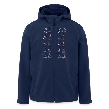 Humor Yoga Geschenk Frauen Mädchen Geschenk - Recycelte Männer Softshell-Jacke von Stanley/Stella - Navy - Vorne - AI Model Male 185 light (185cm)