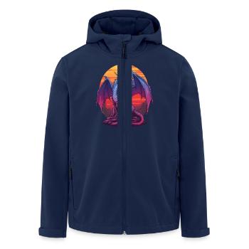 Blue Dragon Sunset - Men’s Recycled Softshell Jacket by Stanley/Stella - navy - Front - AI Model Male 185 light (185cm)