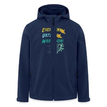 Läufer EHEMANN VATER MARATHONI Lustiges - Recycelte Männer Softshell-Jacke von Stanley/Stella - Navy - Vorne - AI Model Male 185 light (185cm)