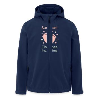 Ungeplante Eltern Club Neues Baby Leben Geschenk - Recycelte Männer Softshell-Jacke von Stanley/Stella - Navy - Vorne - AI Model Male 185 light (185cm)