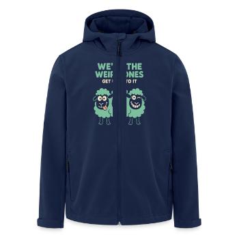 Funny Black Sheep Cousin Quirky Family - Men’s Recycled Softshell Jacket by Stanley/Stella - navy - Front - AI Model Male 185 light (185cm)