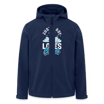 Météorologie amusante Passionnés de météo - Veste softshell homme en polyester recyclé Stanley/Stella - marine - Devant - AI Model Male 185 light (185cm)