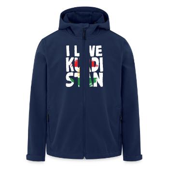 J’aime le Kurdistan, les Kurdes, les Kurdes - Veste softshell homme en polyester recyclé Stanley/Stella - marine - Devant - AI Model Male 185 light (185cm)