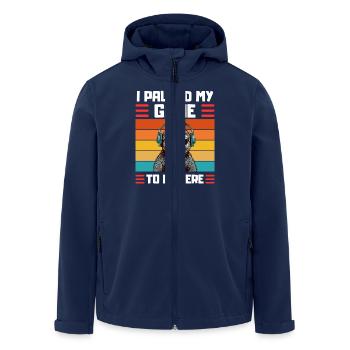 Lustiger Gaming Faultier Zocker Spruch - Recycelte Männer Softshell-Jacke von Stanley/Stella - Navy - Vorne - AI Model Male 185 light (185cm)