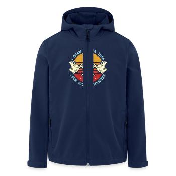 Tattoo Artist I Draw Better Than Your Tattoo Art - Men’s Recycled Softshell Jacket by Stanley/Stella - navy - Front - AI Model Male 185 light (185cm)