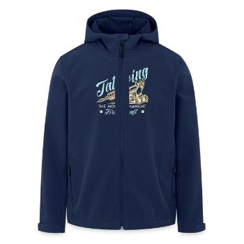 Tattoo Artist Tattooing The Most Tattoo Enthusiast - Men’s Recycled Softshell Jacket by Stanley/Stella - navy - Front - AI Model Male 185 light (185cm)